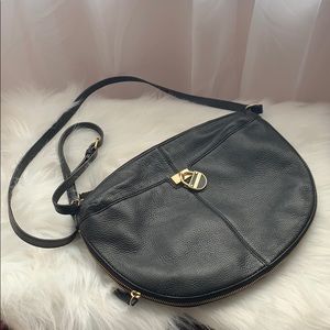 Authentic Calvin Klein Black Leather Crossbody